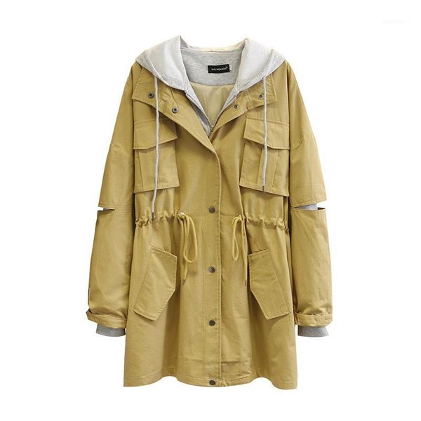 women spring trench coat plus size jacket woman long sleeve drawstring waist hooded zipper coats fashion s47-20051, Tan;black
women spring trench coat plus size jacket woman long sleeve drawstring waist hooded zipper coats fashion s47-20051, Tan;black