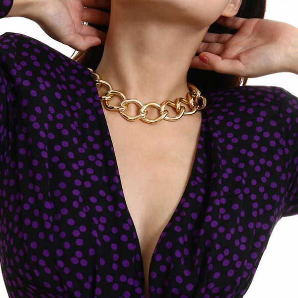 ingesight.z hip hop curb cuban thick choker necklaces punk chunky heavy metal clavicle collar necklaces for women men jewelry, Golden;silver
ingesight.z hip hop curb cuban thick choker necklaces punk chunky heavy metal clavicle collar necklaces for women men jewelry, Golden;silver