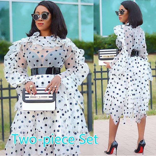 female new polka dot two piece set organza oversize blouse irregular midi skirt set plus size womens 2020 spring summer fashion q1219, Black;white
female new polka dot two piece set organza oversize blouse irregular midi skirt set plus size womens 2020 spring summer fashion q1219, Black;white