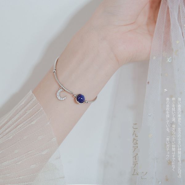 yongcheng s925 sterling silver blue crystal moon simple wind bracelet female forest department small fresh bracelet braceletcrystal bracelet, Golden;silver
yongcheng s925 sterling silver blue crystal moon simple wind bracelet female forest department small fresh bracelet braceletcrystal bracelet, Golden;silver