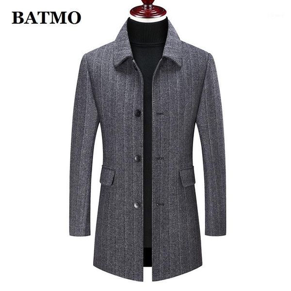 men's wool & blends batmo 2021 arrival winter thicked striped trench coat men,men's casual jackets,2021, Black
men's wool & blends batmo 2021 arrival winter thicked striped trench coat men,men's casual jackets,2021, Black