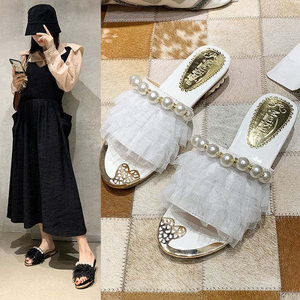 cool slippers, women wear pearl 2020 ins the new summer super fire outside a diamond trawl red shoes joker x1020, Black
cool slippers, women wear pearl 2020 ins the new summer super fire outside a diamond trawl red shoes joker x1020, Black