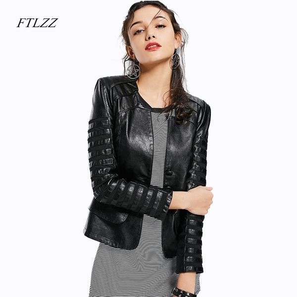 ftlzz spring autumn winter new leather women jacket long sleeve patchwork black coat zipper design motorcycle pu jacket 201030
ftlzz spring autumn winter new leather women jacket long sleeve patchwork black coat zipper design motorcycle pu jacket 201030