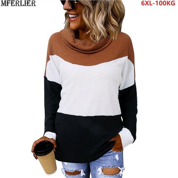 winter spring women knitted sweater patchwork ladies turtleneck pullover sweater women undershirt plus size 5xl 6xl 100kg green1, White;black
winter spring women knitted sweater patchwork ladies turtleneck pullover sweater women undershirt plus size 5xl 6xl 100kg green1, White;black