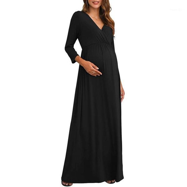 maternity dresses women dress fashion elegant women's pregnancy v collar summer solid color comfort 3/4 sleeve dress1, White
maternity dresses women dress fashion elegant women's pregnancy v collar summer solid color comfort 3/4 sleeve dress1, White