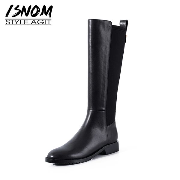 boots isnom 2021 arrival knee high genuine leather shoes round toe autumn winter boot chunky heel women black
boots isnom 2021 arrival knee high genuine leather shoes round toe autumn winter boot chunky heel women black