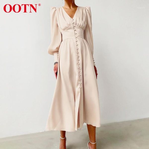 ootn beige single breasted dress party clud high waist satin long dress elegant v neck women midi dresses lantern sleeve1, Black;gray
ootn beige single breasted dress party clud high waist satin long dress elegant v neck women midi dresses lantern sleeve1, Black;gray