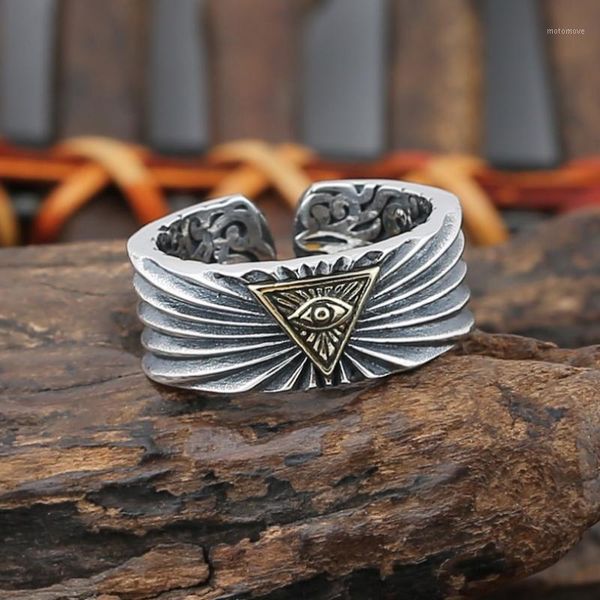 cluster rings s925 sterling silver devil's eye open ring men women thai trendy creative of god fashion jewerly male1, Golden;silver
cluster rings s925 sterling silver devil's eye open ring men women thai trendy creative of god fashion jewerly male1, Golden;silver