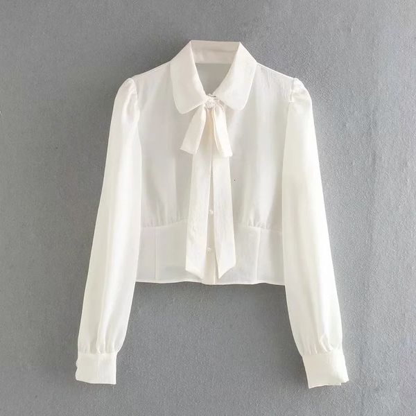2021 new blouse women autumn bow crop woman long puff sleeve collared button up shirt vintage ladies elegant blouses yxli, White
2021 new blouse women autumn bow crop woman long puff sleeve collared button up shirt vintage ladies elegant blouses yxli, White