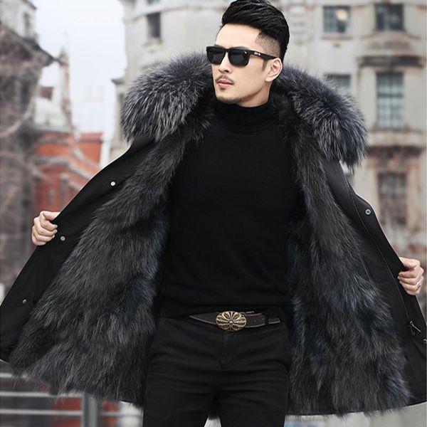 men's down & parkas men parka winter jacket long raccoon fur coat waterproof man natural collar hooded outerwear streetwear, Black
men's down & parkas men parka winter jacket long raccoon fur coat waterproof man natural collar hooded outerwear streetwear, Black