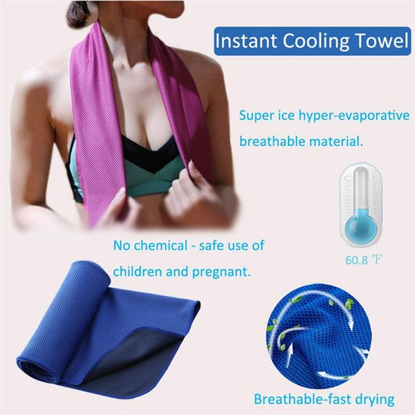 10 colors ice cold towel 30*80cm double layers quick dry soft breathable cooling towel summer anti sunstroke sports towels
10 colors ice cold towel 30*80cm double layers quick dry soft breathable cooling towel summer anti sunstroke sports towels