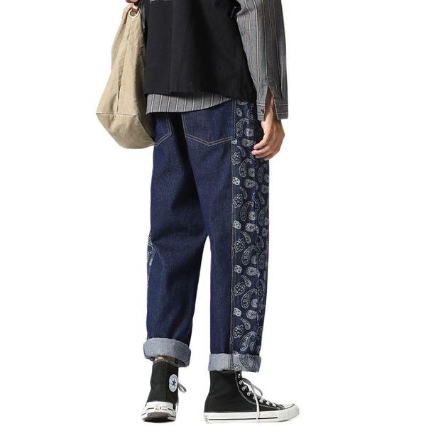 autumn and winter new jacquard jeans street wear drawstring loose casual patchwork straight wide-leg trousers 48160930, Blue
autumn and winter new jacquard jeans street wear drawstring loose casual patchwork straight wide-leg trousers 48160930, Blue
