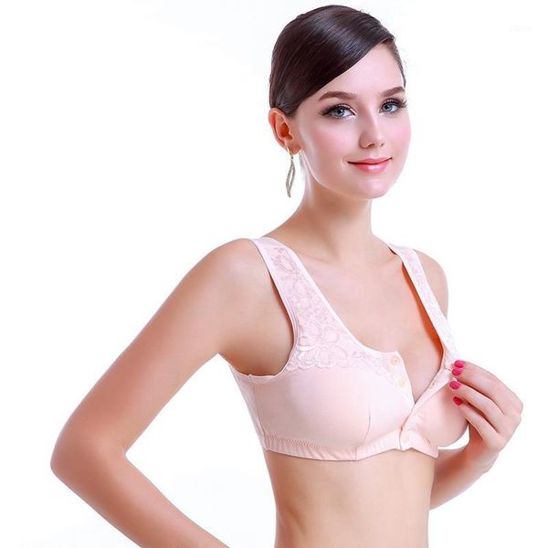 women solid color casual wirelss bra front button wireless cotton comfort bra pink grey nude plus size1, Red;black
women solid color casual wirelss bra front button wireless cotton comfort bra pink grey nude plus size1, Red;black