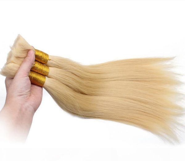 large promotion selling price good quality #613 blonde straight human hair bulk for braiding hair, dhl, Black
large promotion selling price good quality #613 blonde straight human hair bulk for braiding hair, dhl, Black