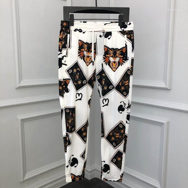 a600360 fashion men's pants 2020 runway european design party style men's clothing1, Black