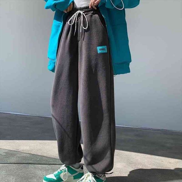 harajuku gray sweatpants joggers women thick fleece winter hip hop loose harem pants korean style sports streetwear, Black;white
harajuku gray sweatpants joggers women thick fleece winter hip hop loose harem pants korean style sports streetwear, Black;white