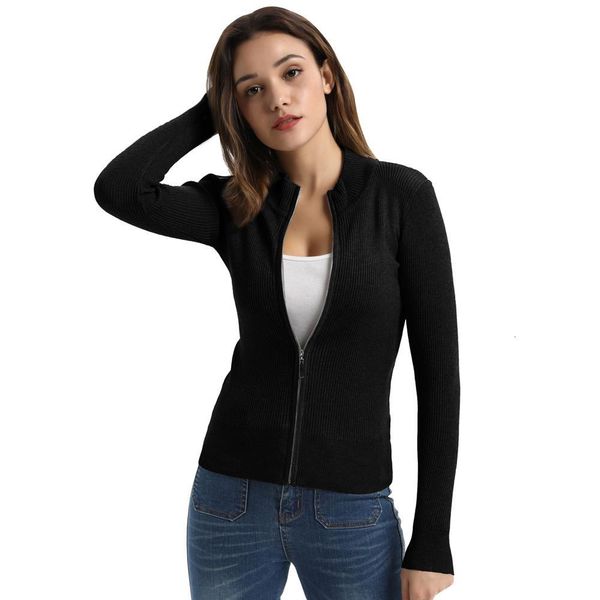 new casual knitwear flat knitted women spring autumn long sleeve stand collar zip up solid color sweater cardigan knitting coat, White;black
new casual knitwear flat knitted women spring autumn long sleeve stand collar zip up solid color sweater cardigan knitting coat, White;black