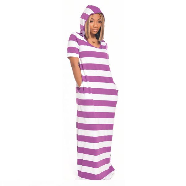 summer loose hooded t shirt dress women multicolored stripes casual maxi dresses 2020 new arrivals short sleeves strechy long dress, Black;gray
summer loose hooded t shirt dress women multicolored stripes casual maxi dresses 2020 new arrivals short sleeves strechy long dress, Black;gray