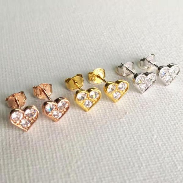 s925 fresh style all-match small heart-shaped earrings, Golden;silver
s925 fresh style all-match small heart-shaped earrings, Golden;silver