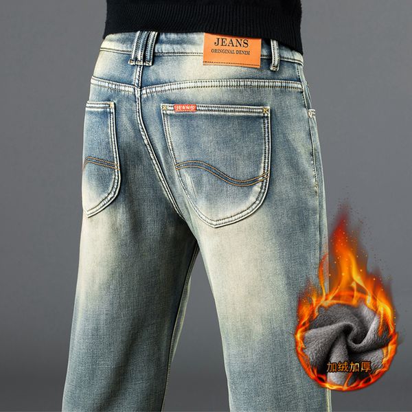 classic elastic men's thick warm wool jeans, with pockets, tight straight tube, suitable for young people, winter, new in 2021, Blue
classic elastic men's thick warm wool jeans, with pockets, tight straight tube, suitable for young people, winter, new in 2021, Blue