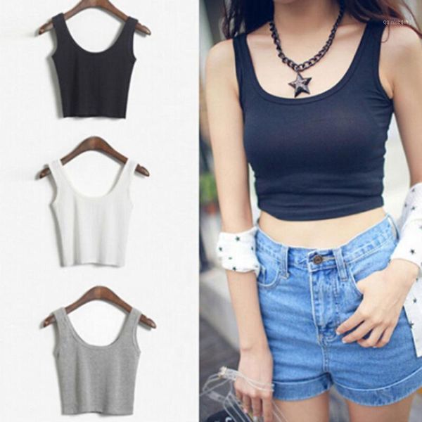 great summer women slim render short sleeveless solid vest tube u crop 1, Black;white
great summer women slim render short sleeveless solid vest tube u crop 1, Black;white