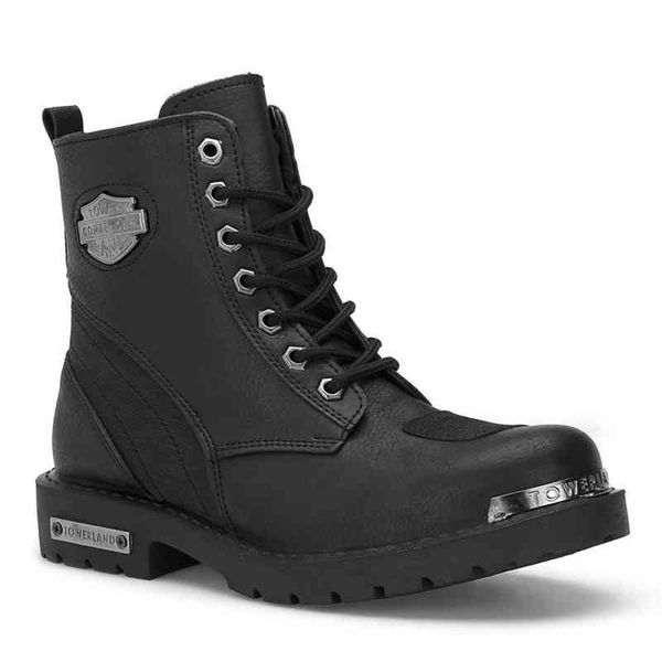 men's winter biker boot leather black motorcycle boots metal decor shoes ankle male botas hombre
men's winter biker boot leather black motorcycle boots metal decor shoes ankle male botas hombre