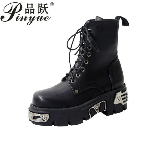 women ankle boots women's motorcycle boot fashion ladies chunky shoes metal decor black 6cm punk style platform
women ankle boots women's motorcycle boot fashion ladies chunky shoes metal decor black 6cm punk style platform