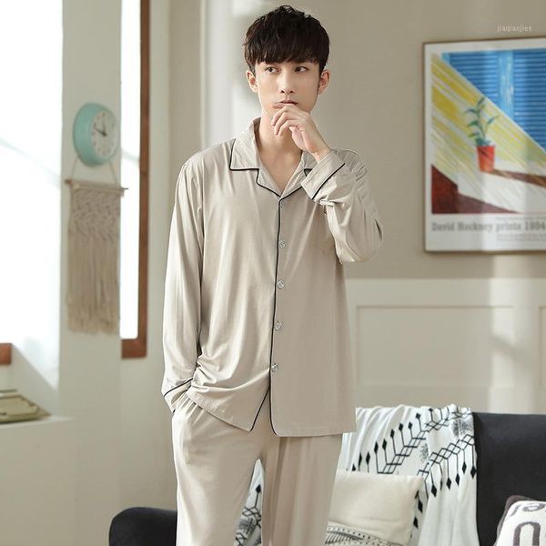 mimi pajamas men's spring and autumn modal cotton cotton silk long sleeve home wear thin spring summer summer large size suit1, Black;brown
mimi pajamas men's spring and autumn modal cotton cotton silk long sleeve home wear thin spring summer summer large size suit1, Black;brown