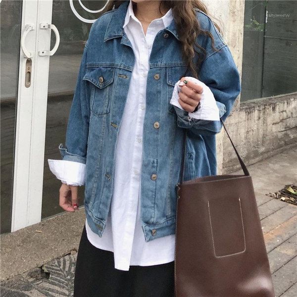 women's jackets hzirip stylish jeans cardigans chic 2021 loose female simple casual fashion basic coat full sleeves solid outerwear1, Black;brown
women's jackets hzirip stylish jeans cardigans chic 2021 loose female simple casual fashion basic coat full sleeves solid outerwear1, Black;brown