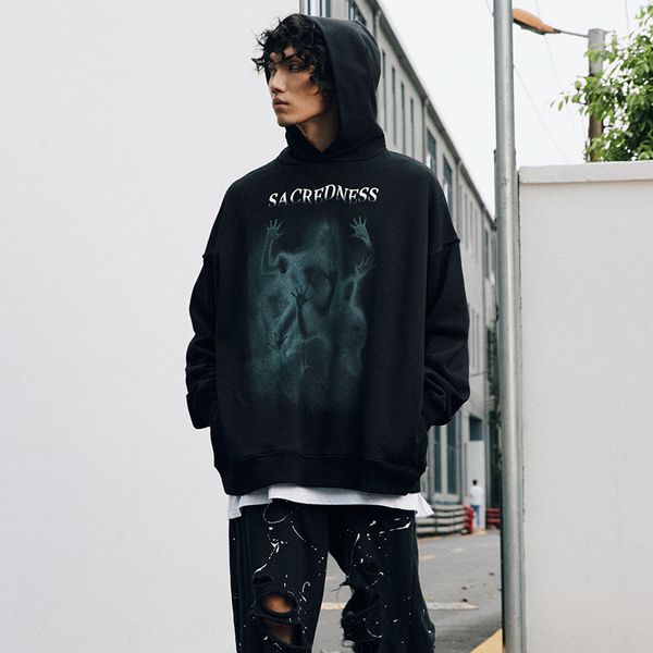 trendy men's street hip hop abie pullover hoodie oversize small hooded loose sweater, Black
trendy men's street hip hop abie pullover hoodie oversize small hooded loose sweater, Black