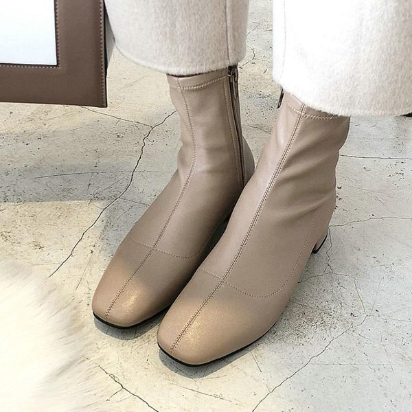 eshtonshero 2020 woman shoes ankle boots leather white zipper squarelow heel women round toe ladies motorcycle boots size 3-8, Black
eshtonshero 2020 woman shoes ankle boots leather white zipper squarelow heel women round toe ladies motorcycle boots size 3-8, Black