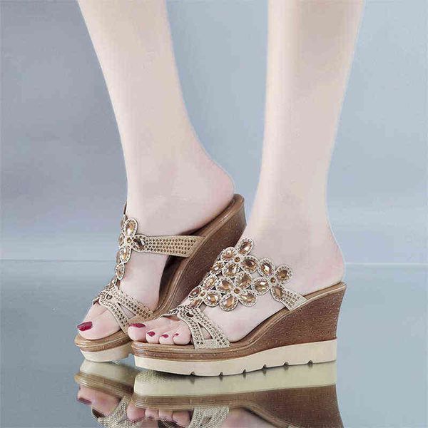 slippers wedges shoes women peep toe breathable beach summer sandals rhinestone slip on ladies chaussures femme220308, Black
slippers wedges shoes women peep toe breathable beach summer sandals rhinestone slip on ladies chaussures femme220308, Black