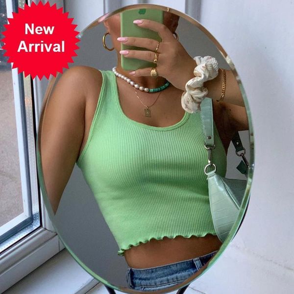 2021 summer sleeveless short female slim vest basic t-shirt off the shoulder frilly with streetware tank nervus ys00, White 
2021 summer sleeveless short female slim vest basic t-shirt off the shoulder frilly with streetware tank nervus ys00, White