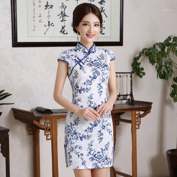 women summer cotton cheongsam dresses new printing jacquard chinese traditional chinois blue white flowers qipao zip canton pao1, Red
women summer cotton cheongsam dresses new printing jacquard chinese traditional chinois blue white flowers qipao zip canton pao1, Red