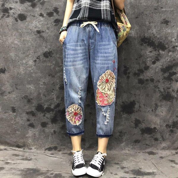 women's jeans qpfjqd letter car pattern embroidery women slim fit floral lotus denim trousers pocket elastic waist casual pants holes1, Blue
women's jeans qpfjqd letter car pattern embroidery women slim fit floral lotus denim trousers pocket elastic waist casual pants holes1, Blue