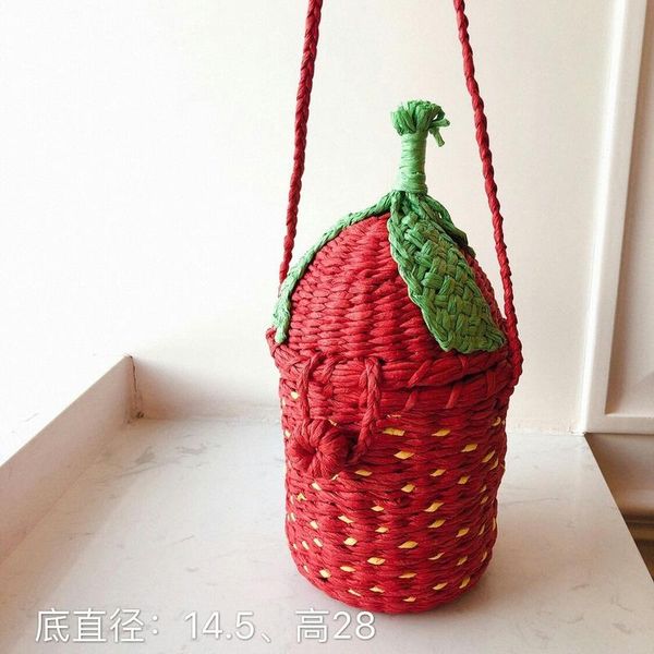 2020 new korean straw bucket bag strawberry woven bag small single shoulder messenger women shoulder
2020 new korean straw bucket bag strawberry woven bag small single shoulder messenger women shoulder