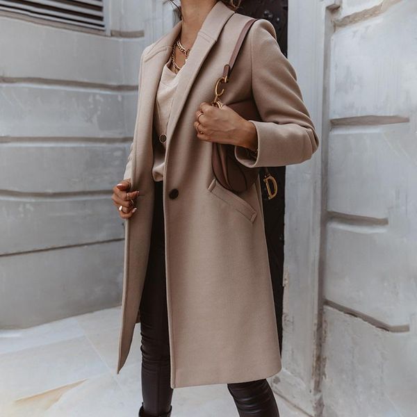 women's wool & blends winter elegant women coat light tan office lady overcoat plus size long sleeve windproof fashion windbreaker 2021, Black
women's wool & blends winter elegant women coat light tan office lady overcoat plus size long sleeve windproof fashion windbreaker 2021, Black