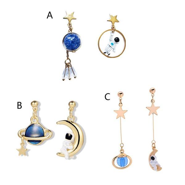 3d astronaut spaceman earrings asymmetrical planet star moon drop earrings girl p0rf, Silver
3d astronaut spaceman earrings asymmetrical planet star moon drop earrings girl p0rf, Silver