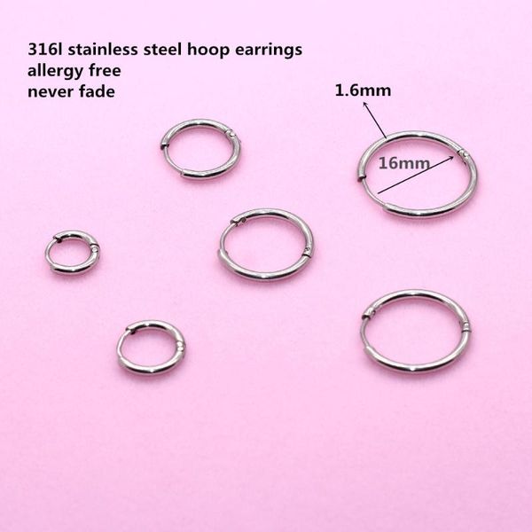 hoop & huggie classical round shape 316 stainless steel earrings 6mm 14mm never fade allergy brief style, Golden;silver
hoop & huggie classical round shape 316 stainless steel earrings 6mm 14mm never fade allergy brief style, Golden;silver