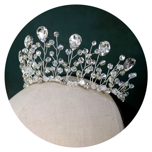 isimple bridal beautiful, crown crystal luxurious and headdress, atmospheric shining, diamond handmade wedding jewelry, Silver
isimple bridal beautiful, crown crystal luxurious and headdress, atmospheric shining, diamond handmade wedding jewelry, Silver