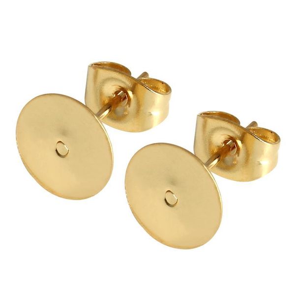 real gold plated stainless steel blank post earring studs base pins with earring plug findings ear back for diy jewelr jllqpf, White
real gold plated stainless steel blank post earring studs base pins with earring plug findings ear back for diy jewelr jllqpf, White