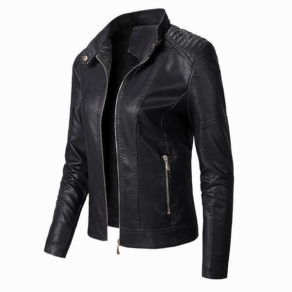 2021 european and american ladies plus velvet fashion pu leather jacket 1190, Black
2021 european and american ladies plus velvet fashion pu leather jacket 1190, Black