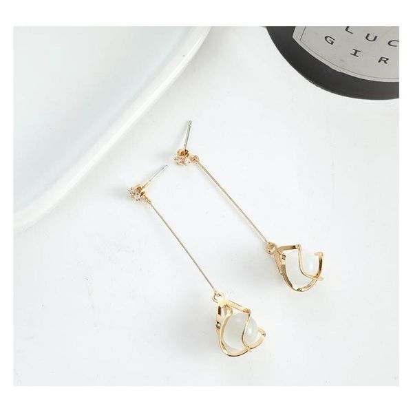 long opal tassel earrings personalized simple hollow earrings korean fashion wild earrings w sqcord dh_seller2010, Silver
long opal tassel earrings personalized simple hollow earrings korean fashion wild earrings w sqcord dh_seller2010, Silver