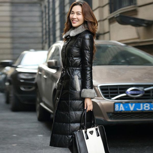 genuine leather women's down winter jacket women korean fashion sheepskin coat chaquetas mujer 6830 yy324, Black
genuine leather women's down winter jacket women korean fashion sheepskin coat chaquetas mujer 6830 yy324, Black