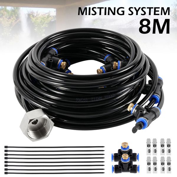8m water misting cooling system garden sprayer mist foggers sprinkler nozzle outdoor greenhouse plants spray hose watering kit 1008
8m water misting cooling system garden sprayer mist foggers sprinkler nozzle outdoor greenhouse plants spray hose watering kit 1008