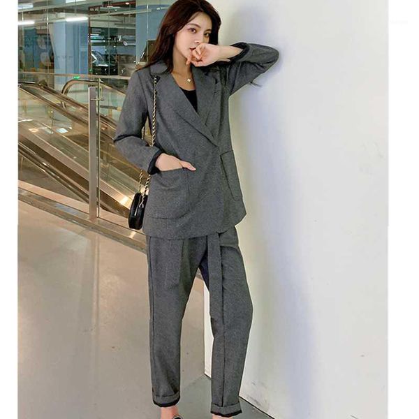 2021 autumn new fashion temperament two-piece suit trouser suit female british trend1, White
2021 autumn new fashion temperament two-piece suit trouser suit female british trend1, White