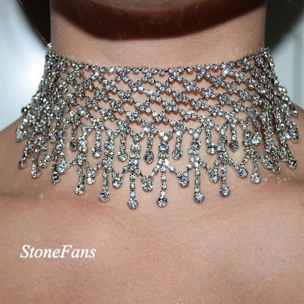 chokers multilayers tassel rhinestone choker statement necklaces for women fashion chockers 2021 collar jewelry party wedding necklace, Golden;silver
chokers multilayers tassel rhinestone choker statement necklaces for women fashion chockers 2021 collar jewelry party wedding necklace, Golden;silver