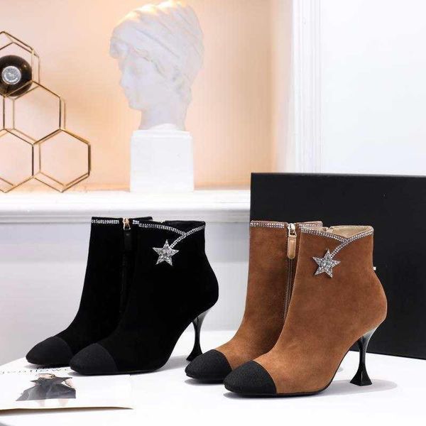 boots women's shoes high heels ankle crystal star flok zipper black short winter women designer 2021
boots women's shoes high heels ankle crystal star flok zipper black short winter women designer 2021