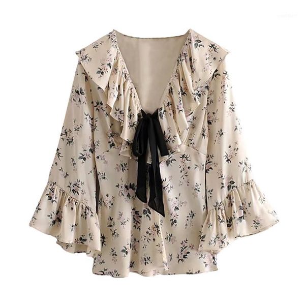 elegant floral print blouse women flare long sleeve ruffle blouses 2020 bow tie collar vintage chic shirt ladies casual 1, White
elegant floral print blouse women flare long sleeve ruffle blouses 2020 bow tie collar vintage chic shirt ladies casual 1, White