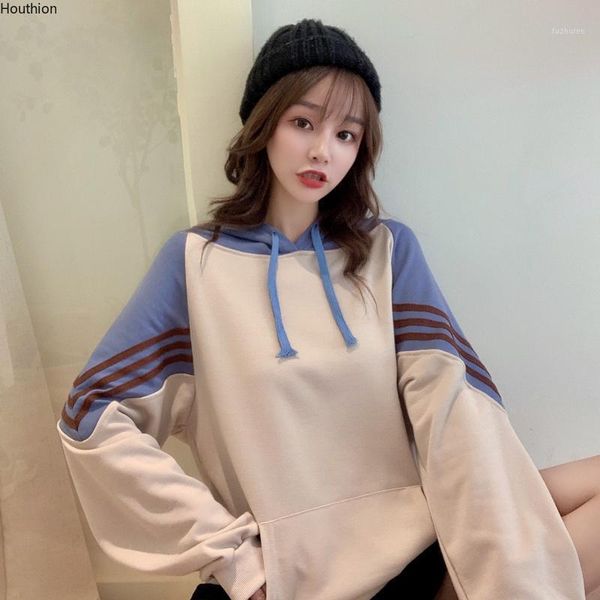 houthion women sweater the new fashion casual temperament loose long sleeve hooded collar pocket splicing large size pullovers1, White;black
houthion women sweater the new fashion casual temperament loose long sleeve hooded collar pocket splicing large size pullovers1, White;black